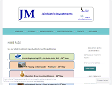 Tablet Screenshot of jainmatrix.com